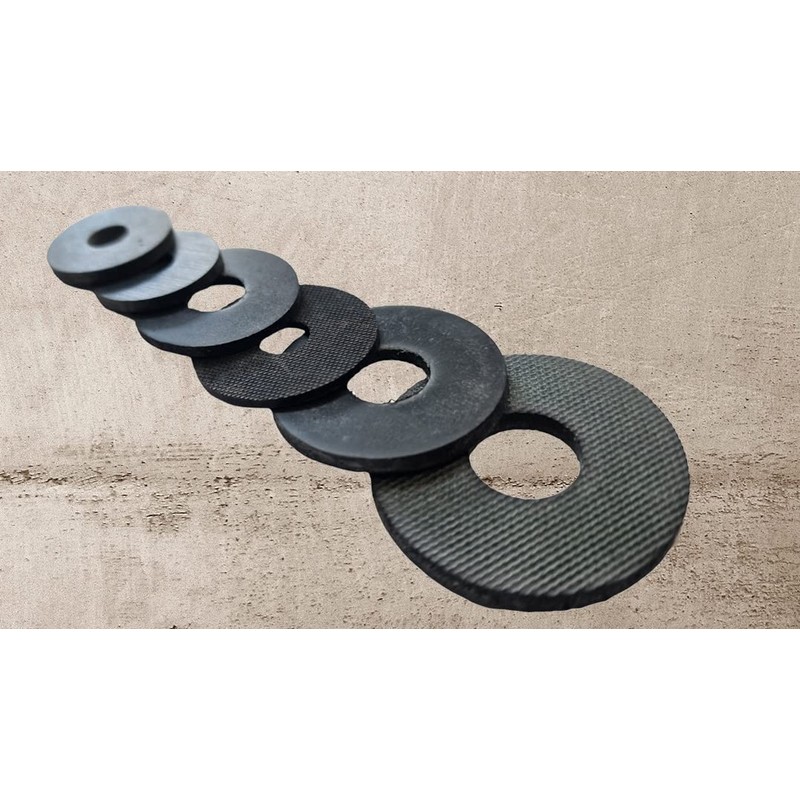 M8 X 25mmmm Black Rubber Penny Washers (Pack of 10)