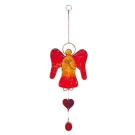 Suncatcher Angel Fibreglass Red 18 cm