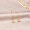 Aretes Corazón Largos Para Mujer Acero Inoxidable Regalos