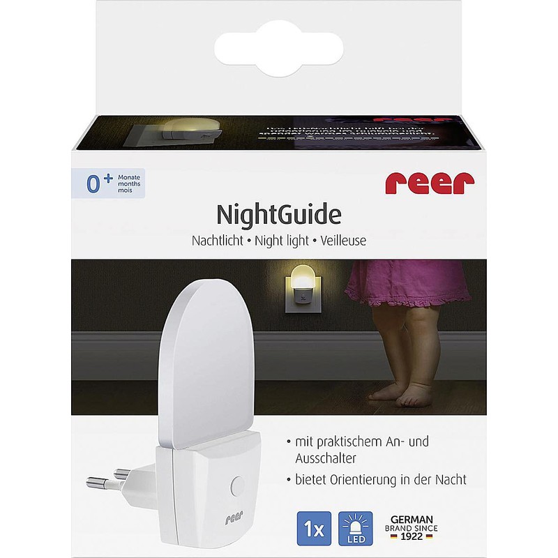 reer NightGuide Night Light for Socket - with On/Off Switch