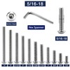 5/16-18 x 3" Button Head Socket Cap Bolts Screws, 20Pcs