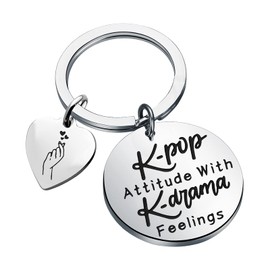 WSNANG K-POP Music Fan Gift Korean Drama Fan Gift K-POP Attitude With K-Drama Feelings Keychain (K-Drama Feelings K)