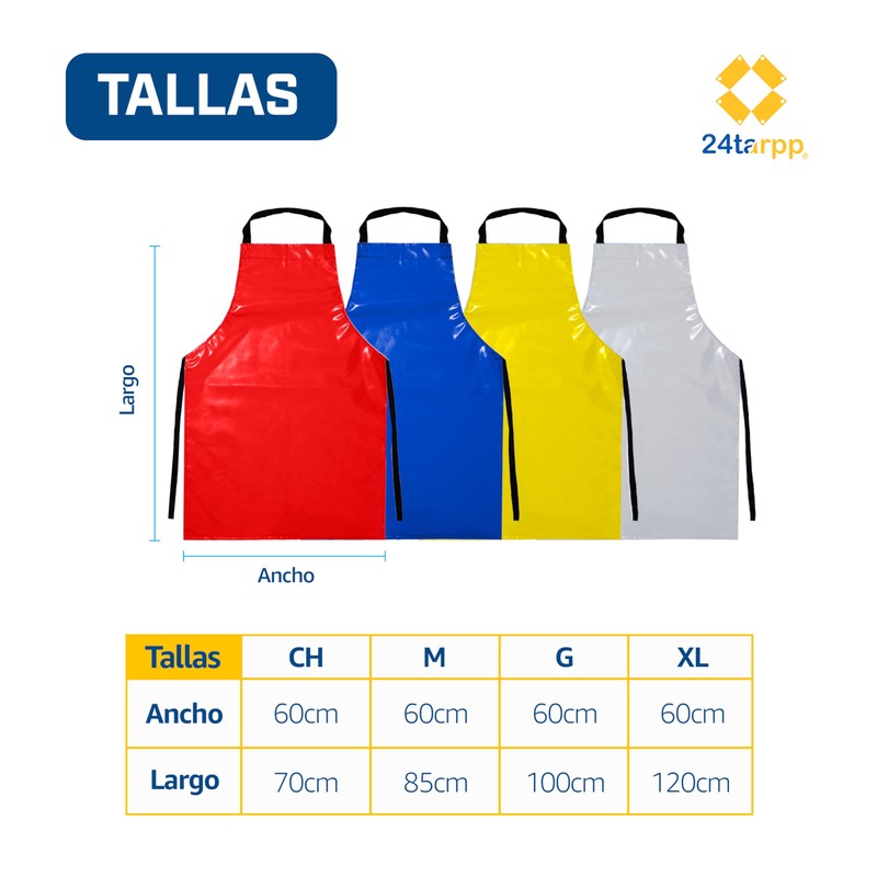MANDIL DE LONA IMPERMEABLE PARA USO RUDO MULTIUSOS DELANTAL MULTIUSOS