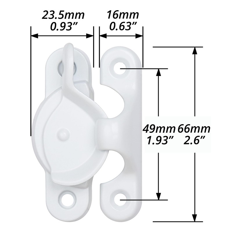 HASWARE Metal Window Sash Lock - Weatherproof and Rust Resistant,