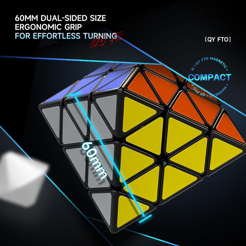 XMDCuber QY Toys FTO Face Turning Octahedron Speed Cube, Speed