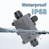 MAKERELE Waterproof Junction Box 3 Way IP68 Cable Connector Wire