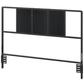 MAHANCRIS Full Size Headboard Only, Metal Headboard with Adapters, Minimalist Industrial Style for Full Size Beds, Black