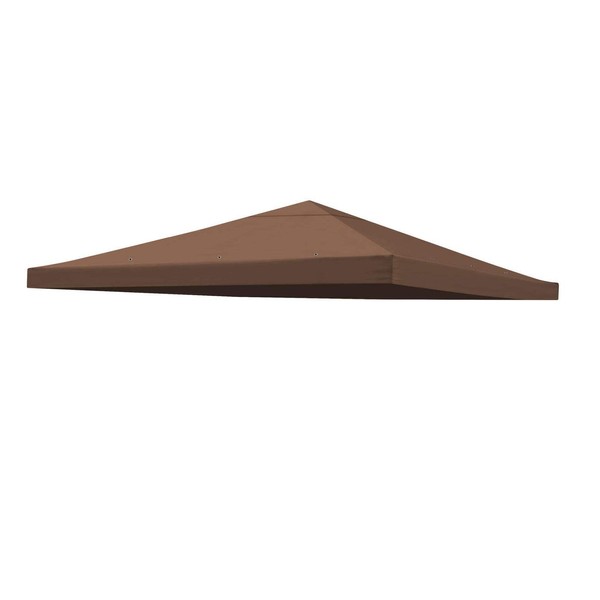 BenefitUSA Brown Single Tier Replacement 10'X10'Gazebo Canopy top Patio Pavilion Cover Sunshade plyester