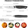 MAD SHARK 3.5 inch Paring Knife, Small Kitchen Knives Ergonomic