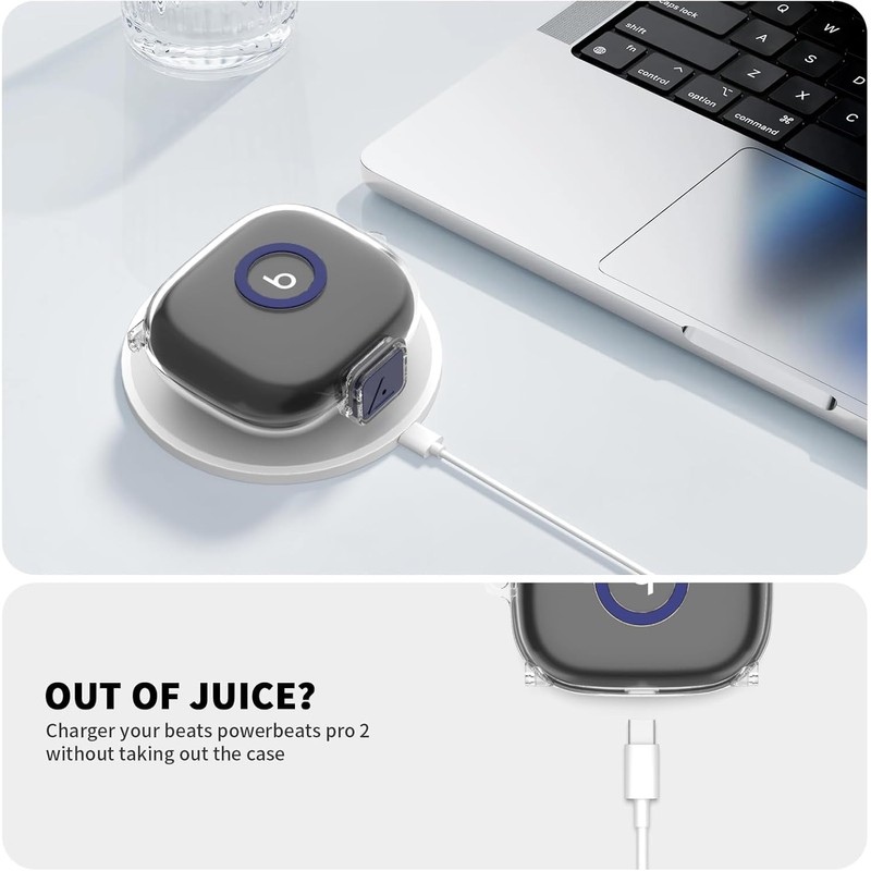 Clear Secure Lock Case Compatible with Beats Powerbeats Pro 2