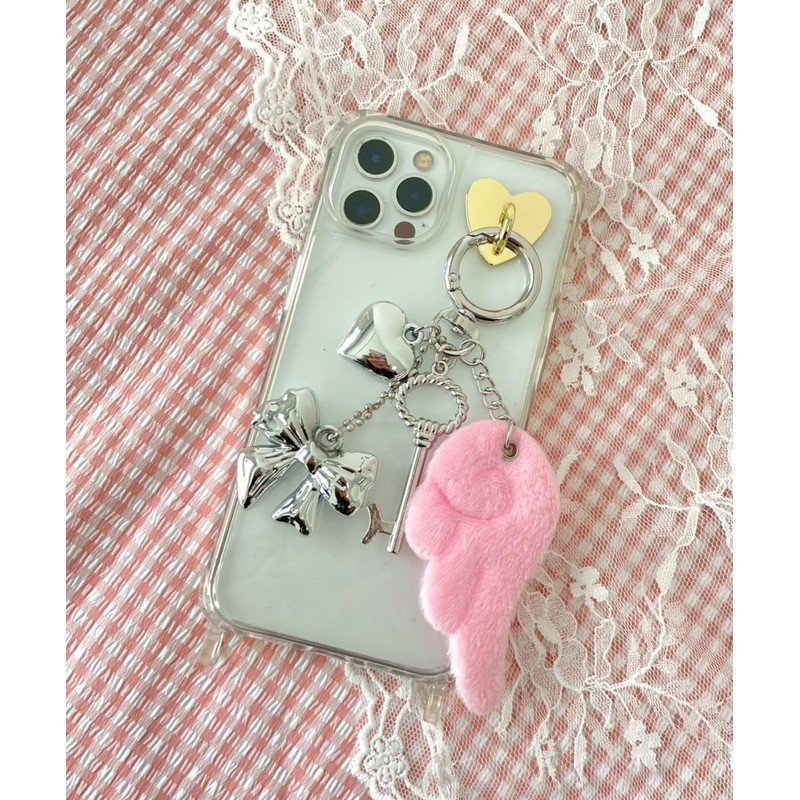 Wigo Angel Wing Keychain for Women, white