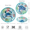 ZAROCRUS Coastal Dinnerware Sets, Ocean Theme Unbreakable Kitchen Plates and