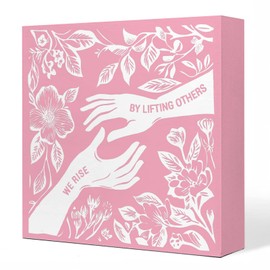 DOFQZ Be Positive Office Teamwork Decor Sign 5x5 Inch,Inspirational Positive Affirmation Teamwork Office Desk Decor Signs (Pink)