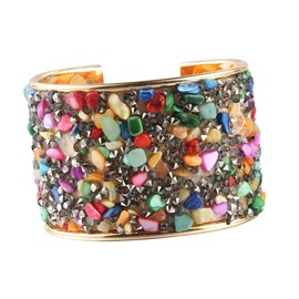 SAFIGLE 1pc Exaggerated Diamond Bracelet Dainty Bracelets Decorative Beads Stretch Bracelets for Women Gemstone Beads Bridal Trendy Bracelets Gem Beads Wrist Decor Rhinestones Colorful