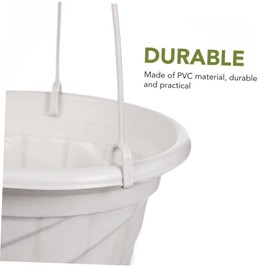 Parliky Hanging Planters: Plastic Flower Plant Basket with Hooks Flower Pots Outdoor Hanging Nursery Planter Holder for Garden Balcony Porch Home