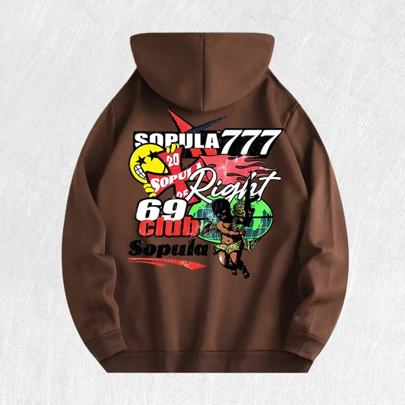 Sopula 777 Graphic Hoodie 100% Cotton US Warehouse 6 ColorsColor: