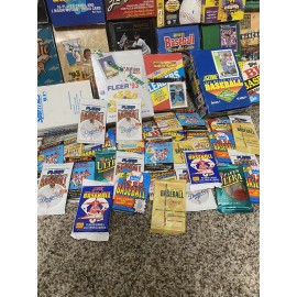 Huge Wholesale Lot of 300 Unopened Old Vintage Baseball Cards in Packs