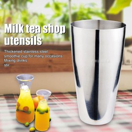 Jeanoko Stainless Steel Cup Ice Cream Milkshake Mixing Durable Cup Thickening Metal Drinking Glasses Drinking Tumbler Water Cup for Bar