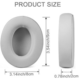 Replacement Ear Pads for Beats Studio 2 & Studio 3 Wired & Wireless Headphones, Replacement EarPads Cushions Headphones Covers with Memory Noise Isolation Foam Softer Leather