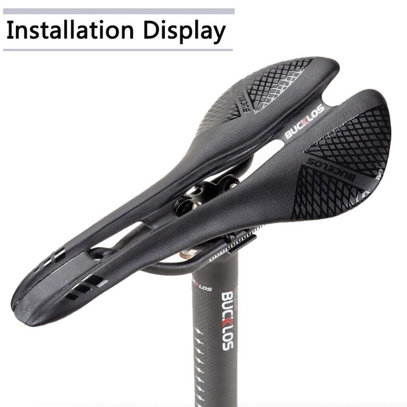 BUCKLOS Carbon Fiber Bike Saddle MTB Road Bike Cushion Cycling