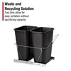 Rubbermaid Kitchen Cabinet Pull-Out Trash Can and Recycling Bin, 20-Gallon,
