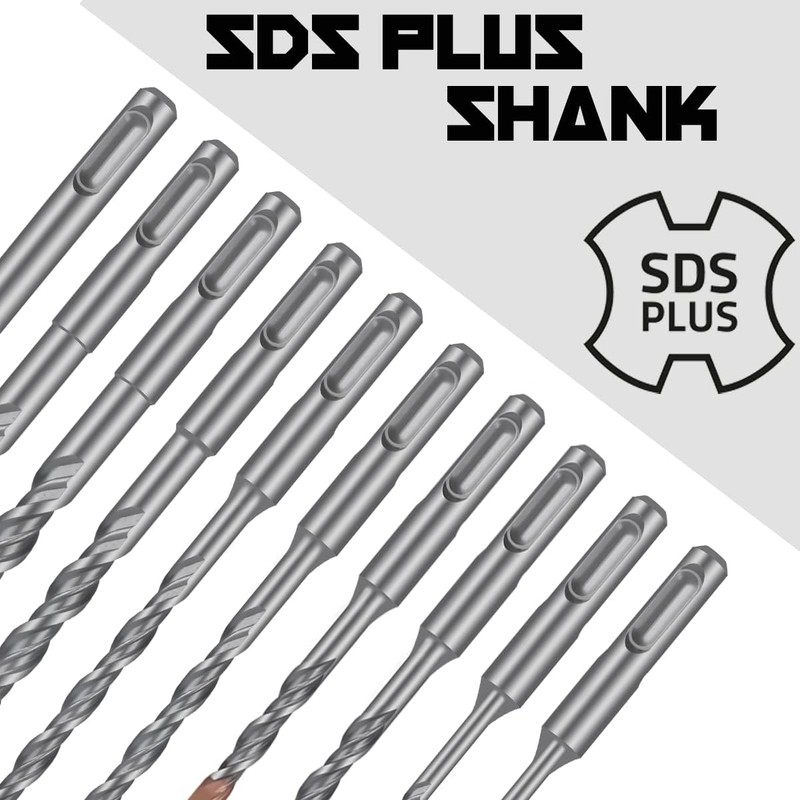 SDS Plus 3/8 Inch Masonry Drill Bits (13 Pack -