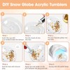 4 Pack Acrylic Snow Globe Tumbler, 20oz Snowglobe Cups with