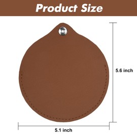 YeeBeny Pizza Wheel Cover, Pizza Steering Wheel Cover Is Suitable for Pizza Knife Protection, Small, Flexible and Easy to Install, Pizza Wheel Protective Cover Is Made of Brown Leather