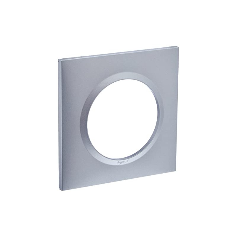 Legrand 600851 Square Dooxie Plate with 1 Post Aluminium Effect