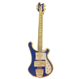 Electric Bass Guitar Pin - Blue