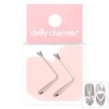 Daily Charme Cat Eye Beating Heart Metal Clip Set