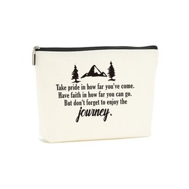 Decohim Enjoy The Journey Makeup Cosmetic Bag Graduation Gifts Inspirational Graduation Gifts for Her Congrats Grad Gift for Graduated Women Senior College Girls Nursing School Student Friends