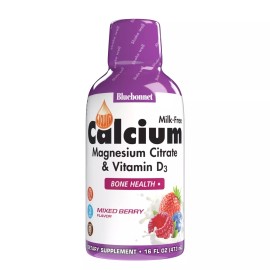 Bluebonnet Nutrition Liquid Calcium Magnesium Vitamin D3 Bone Health 16 oz