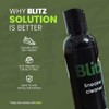 Blitz Sneaker Cleaning Kit, 100ml Solution, Wooden Brush, Microfiber Cloth,