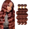 Reddish Brown Bundles Human Hair Brown Bundles Copper Red Body
