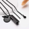 abooxiu Cylinder Urn Necklace for Ashes Cremation Jewelry/Keychain for human