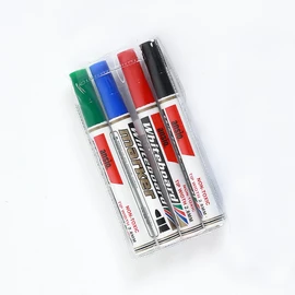 ANSIO Dry Wipe Whiteboard Marker Pen Set Fine Tipped Pens Colours Pack (Pack of 4)