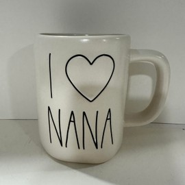 Rae Dunn I LOVE NANA Mug - Ceramic - 16 oz - Mother gift
