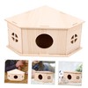 Levemolo Wooden Small Pet House Triangle Hideout for Hamsters Squirrels