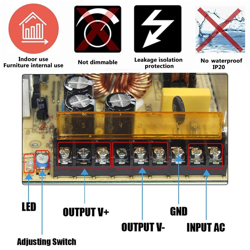 eTopxizu 12v 30a Dc Universal Regulated Switching Power Supply 360w