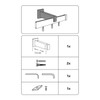 Gardinia Slim Support for Luxor Rectangular Brushed Steel 7.5 cm,