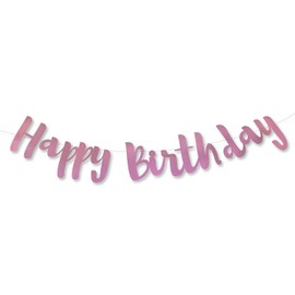 Happy Birthday Pink Stitched Garland