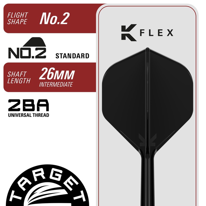 Target Japan Black Marque Creed Steel Tip Darts with Kflex,