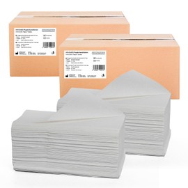 10,000 Paper Towels, ARNOMED Hand Towels Made of Paper in ZZ Fold, 1-Ply Hand Towel Paper in Natural, 25 x 23 cm Towels Recycled 20 x 250 Pieces Paper Towels for Dispensers, Paper Towels, Folding