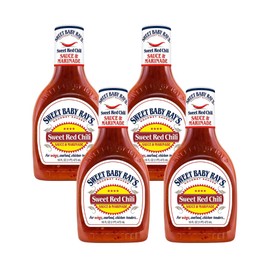 Sweet Baby Ray's, Wing Sauce & Glaze, Sweet Red Chili, 16oz Bottle (Pack of 4)
