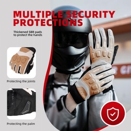 ROCKBROS Cycling Gloves Men's Touchscreen Full Finger Gloves Running Gloves MTB Shock Absorbing Non-Slip Winter Autumn Outdoor Cycling Climbing Running White XXL