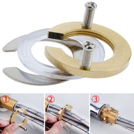 Lovelysp Brass Sink Faucet Lock Nut, Faucet Fixed Lock Nut Tool, Kitchen and Bathroom Basin Faucet Lock Nut Fixed Installation Accessories, Faucet Anti-Loose Installation Nut Kit (1 Set)