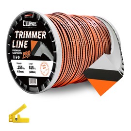 Cluparis 155 Sawtooth Trimmer line Heavy Duty for Push String Trimmer 5-Pound, 0.155" Nylon Weed Eater String .155-inch-by-515-ft Commercial String Trimmer Line in Spool with Line Cutter