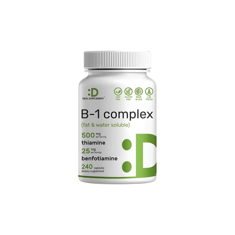 Vitamina Complex Benfotiamina240 Cápsulas Hecho Usa