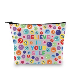 PLITI Inside Cartoon Gift Believe in Yourself Emotions Makeup Bag for Anger Fear Joy Disgust Sadness Envy Anxiety Fans Gift (Believe Yourself bagU)